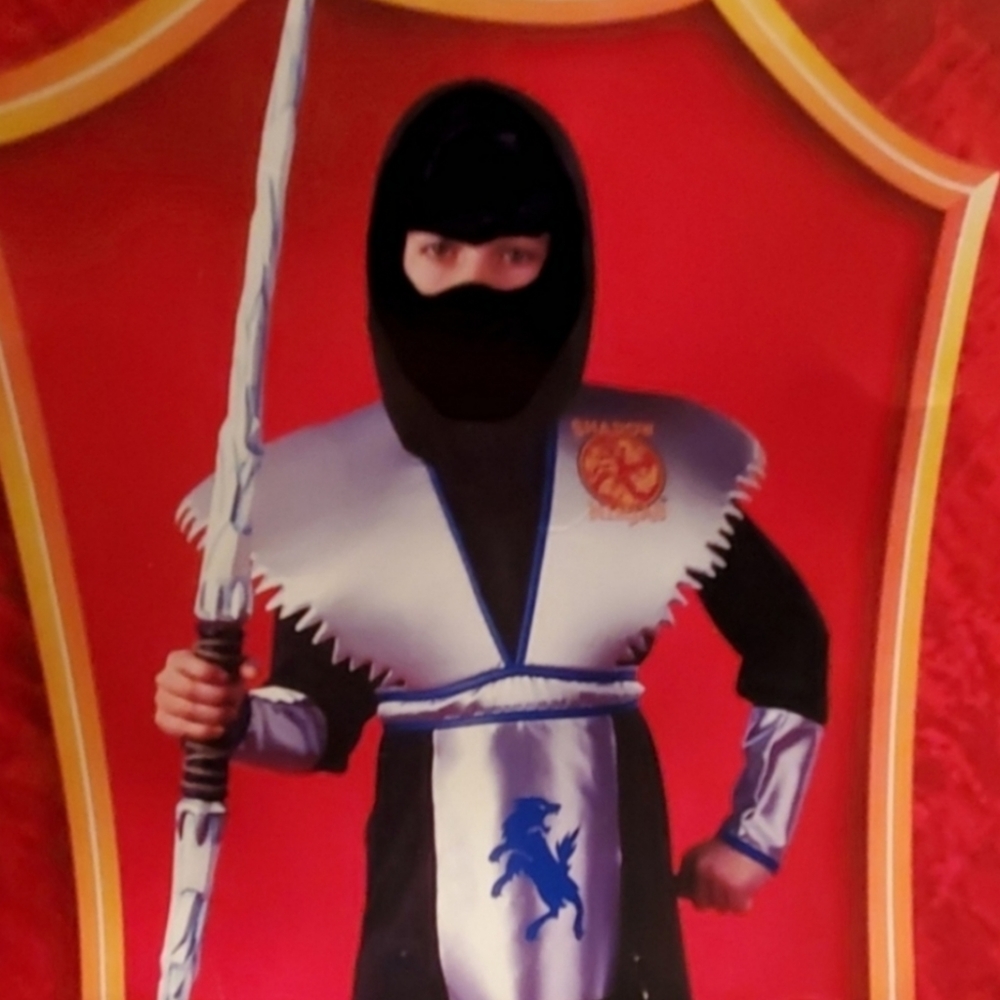Kids Ice Wolf Ninja Halloween Costume